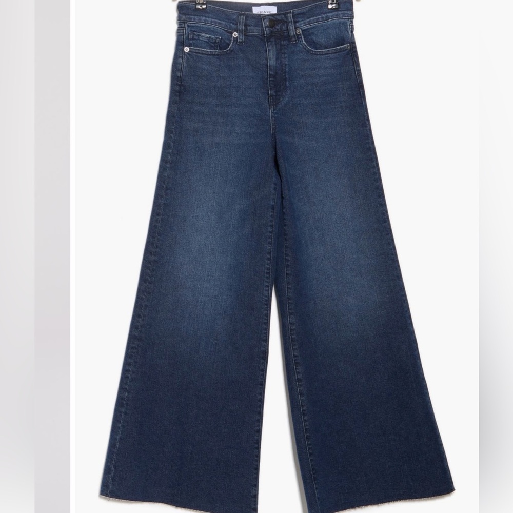 Frame Le Palazzo 26 Wide-Leg Blue Jeans worn once